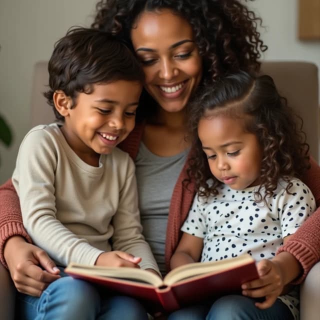 Mother reading to child - family medicine primary care consultation and education in Franklin MA